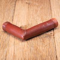 Western Great Lakes Figural Pipe Stem, with Catlinite Bowl