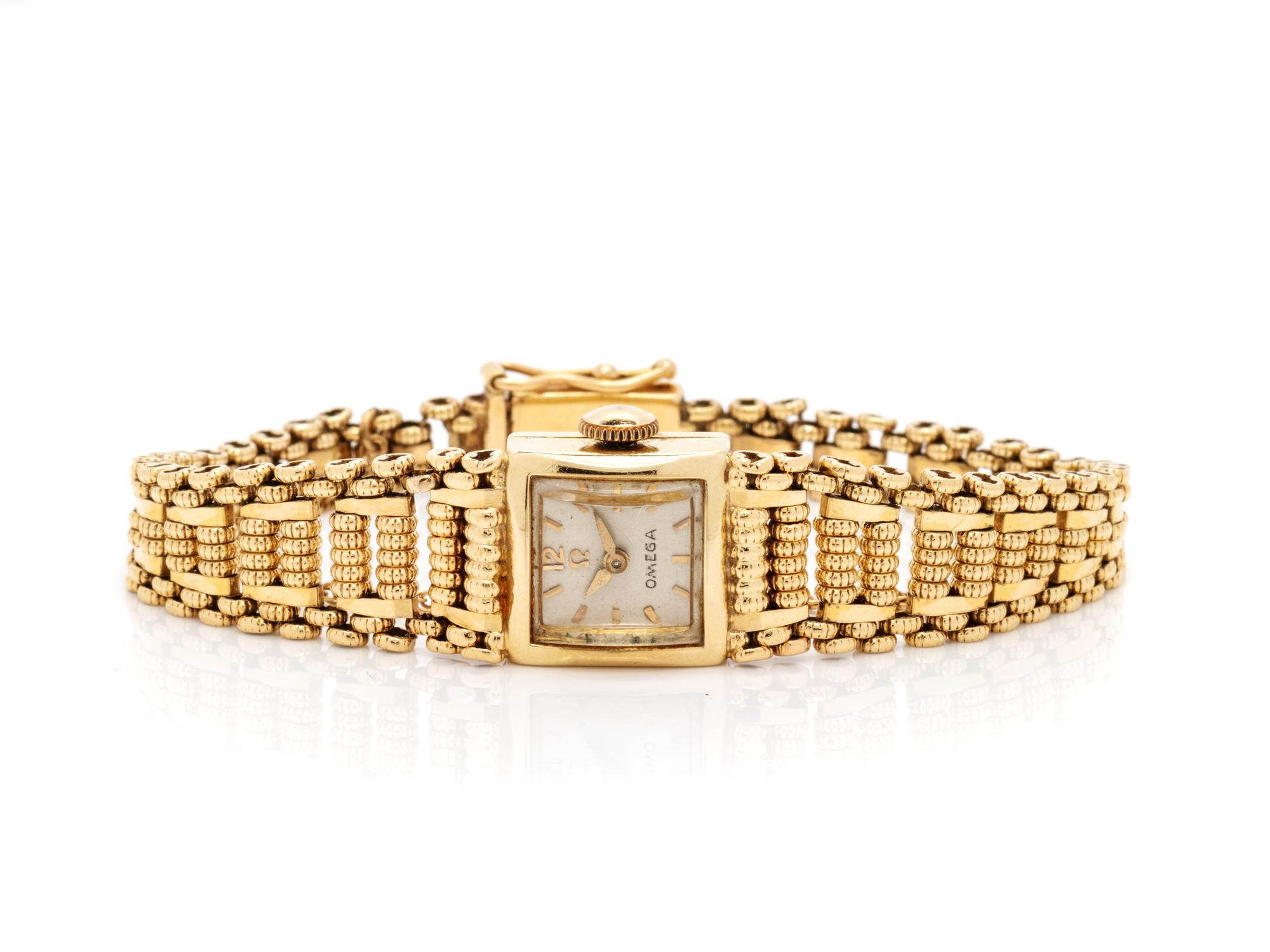 OMEGA, 14K YELLOW GOLD WRISTWATCH