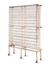 A French Painted Iron Wine Rack