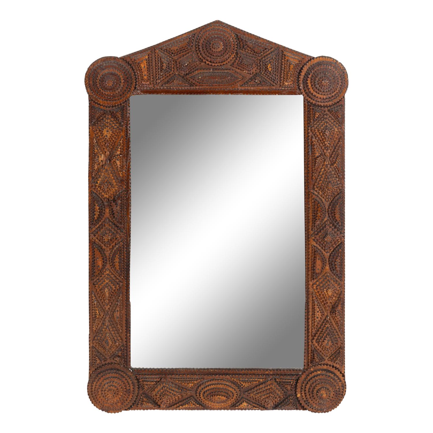 Two Tramp Art Mirrors