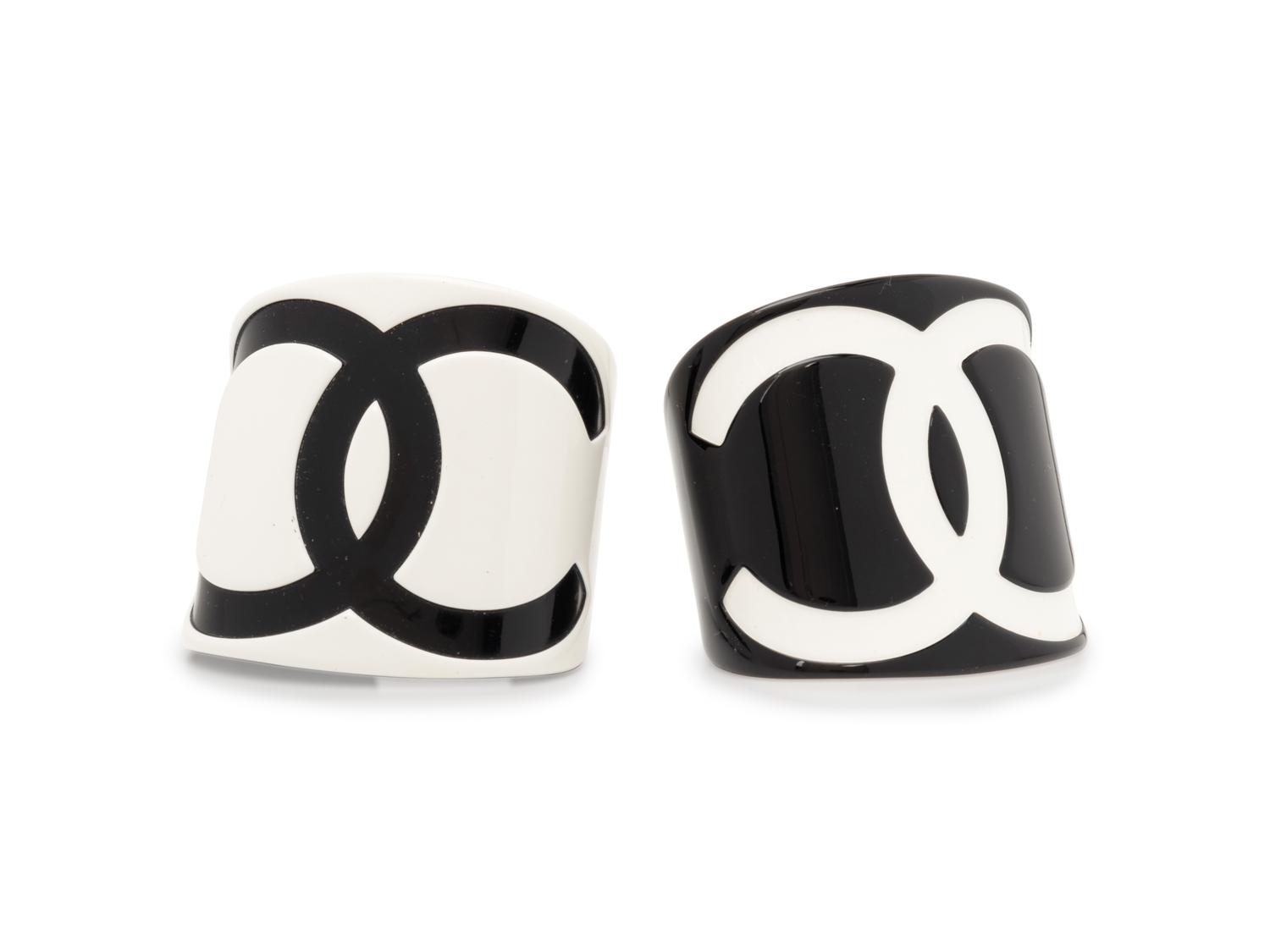 Two Chanel Acrylic Cuff Bracelets, 2006