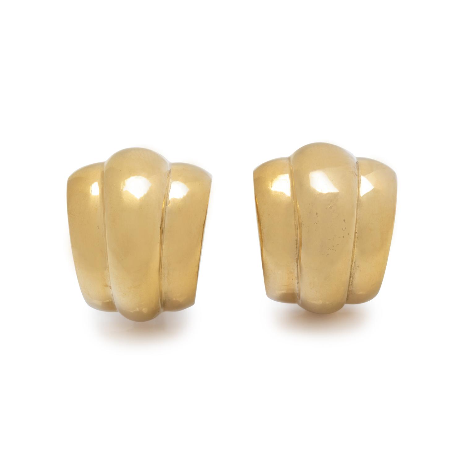 YELLOW GOLD EARCLIPS