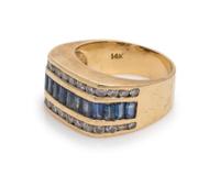SAPPHIRE AND DIAMOND RING