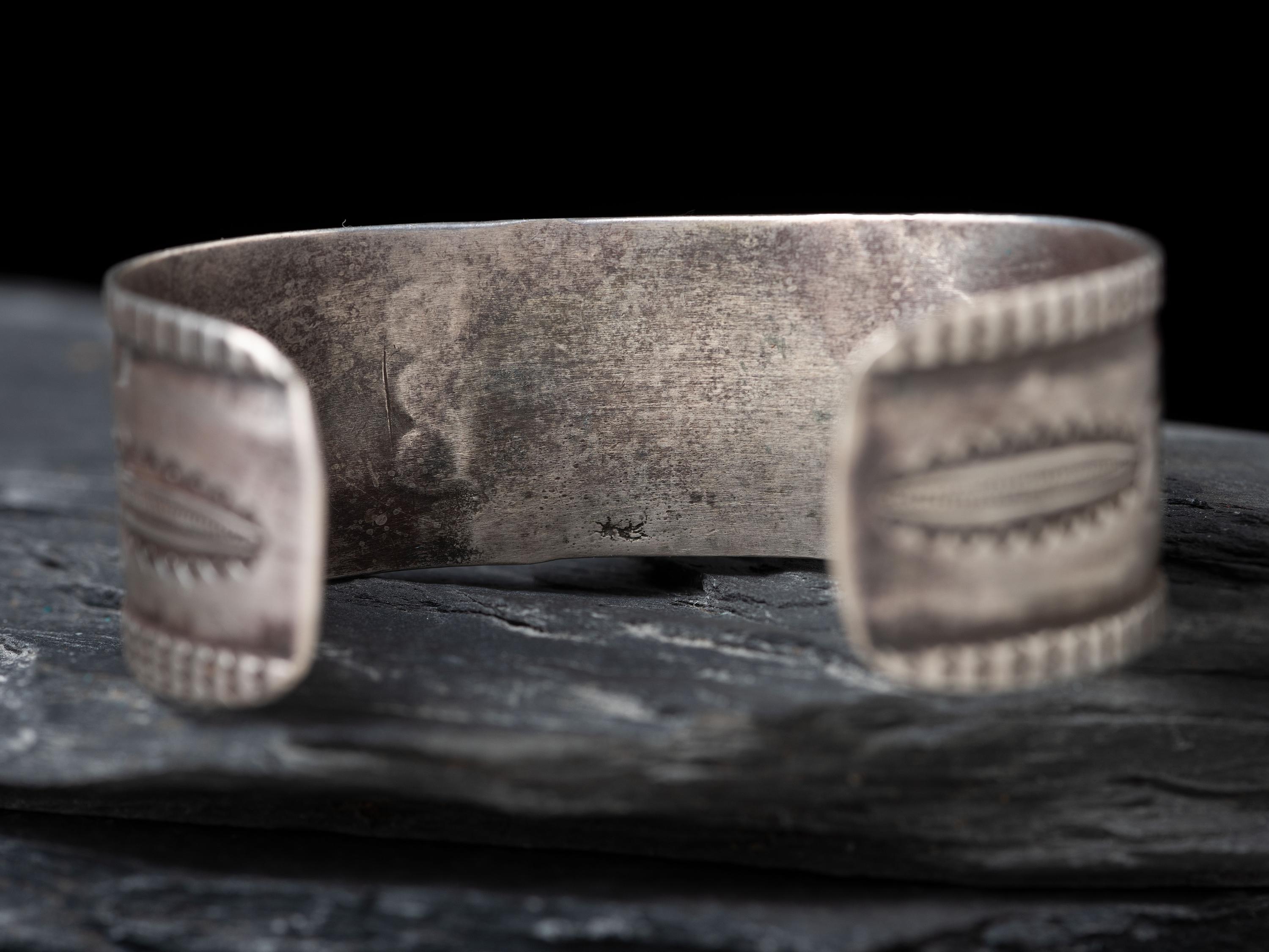 Navajo Silver and Turquoise Cuff Bracelet