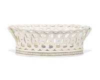 A Wedgwood Transfer Printed Creamware Basket