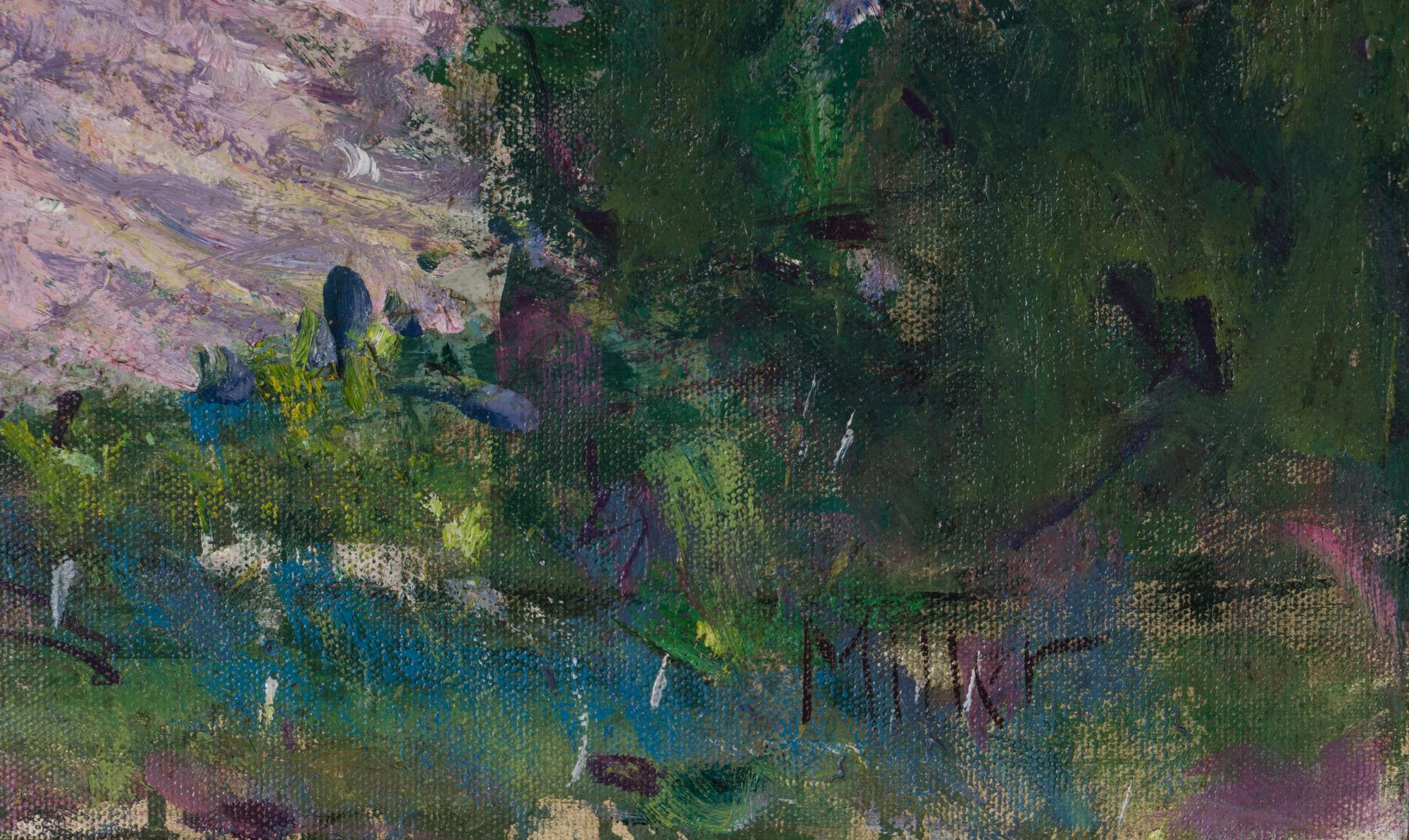 Summer Landscape with Farm Buildings