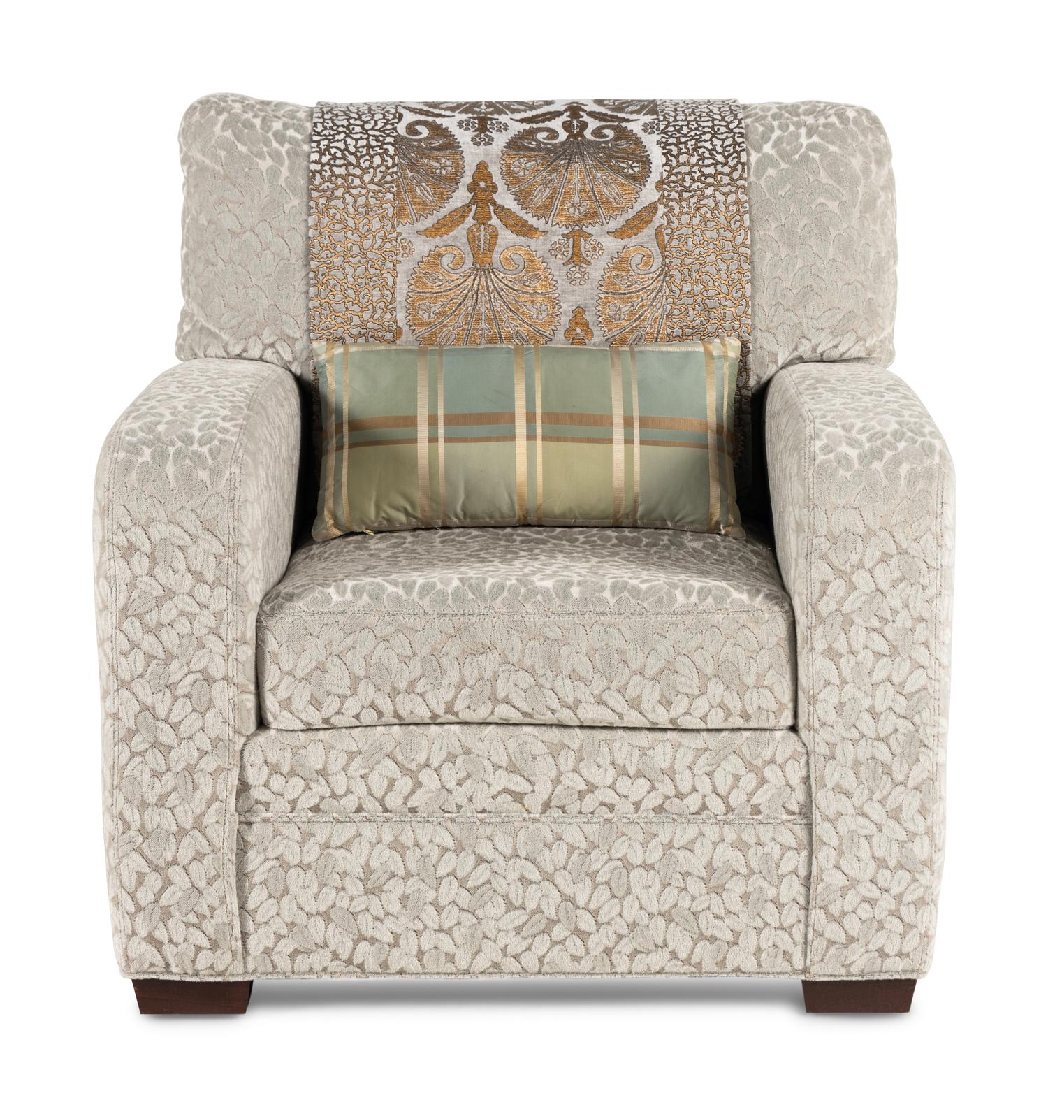 A Brunschwig & Fils Armchair and Ottoman