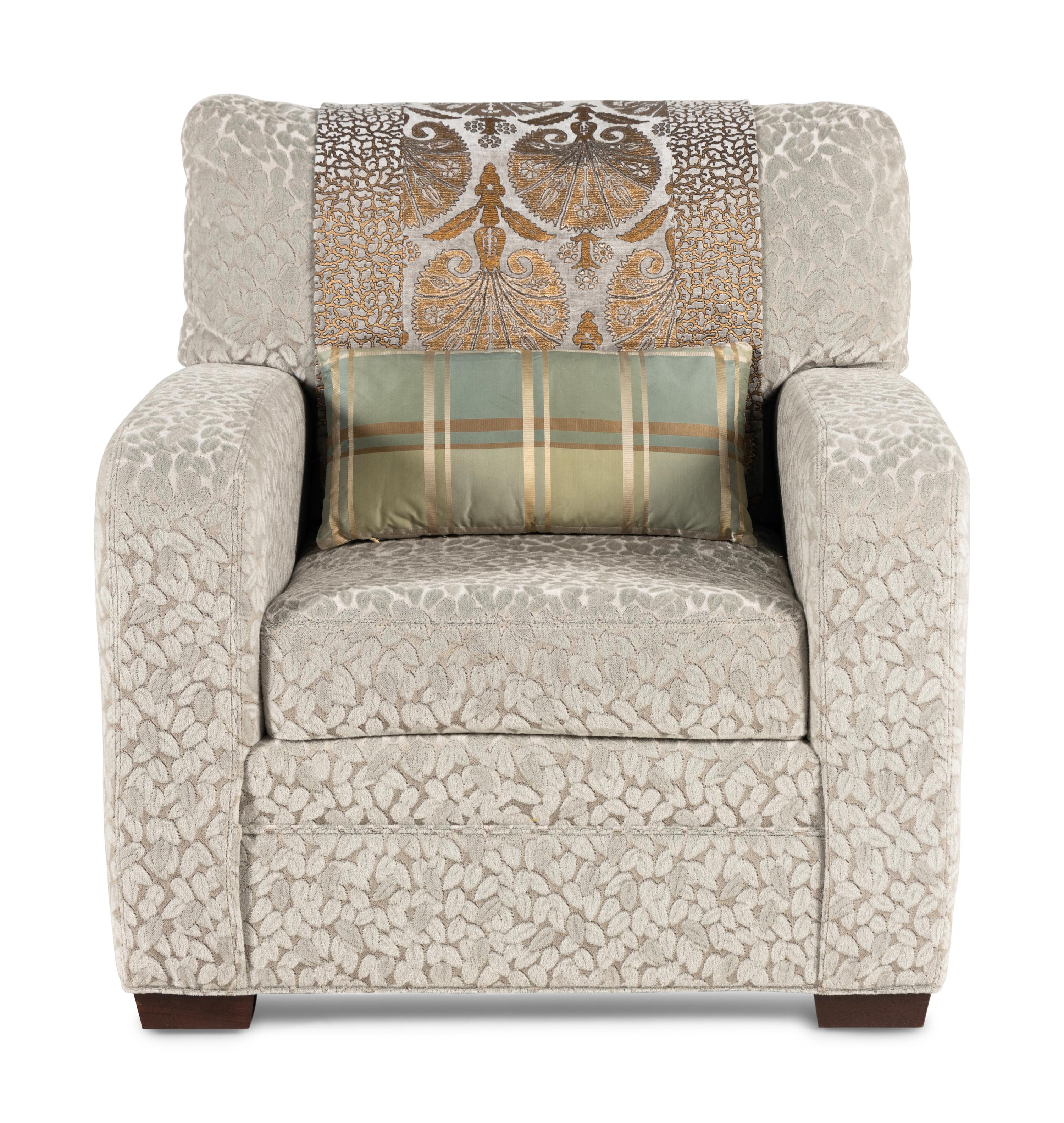 A Brunschwig & Fils Armchair and Ottoman