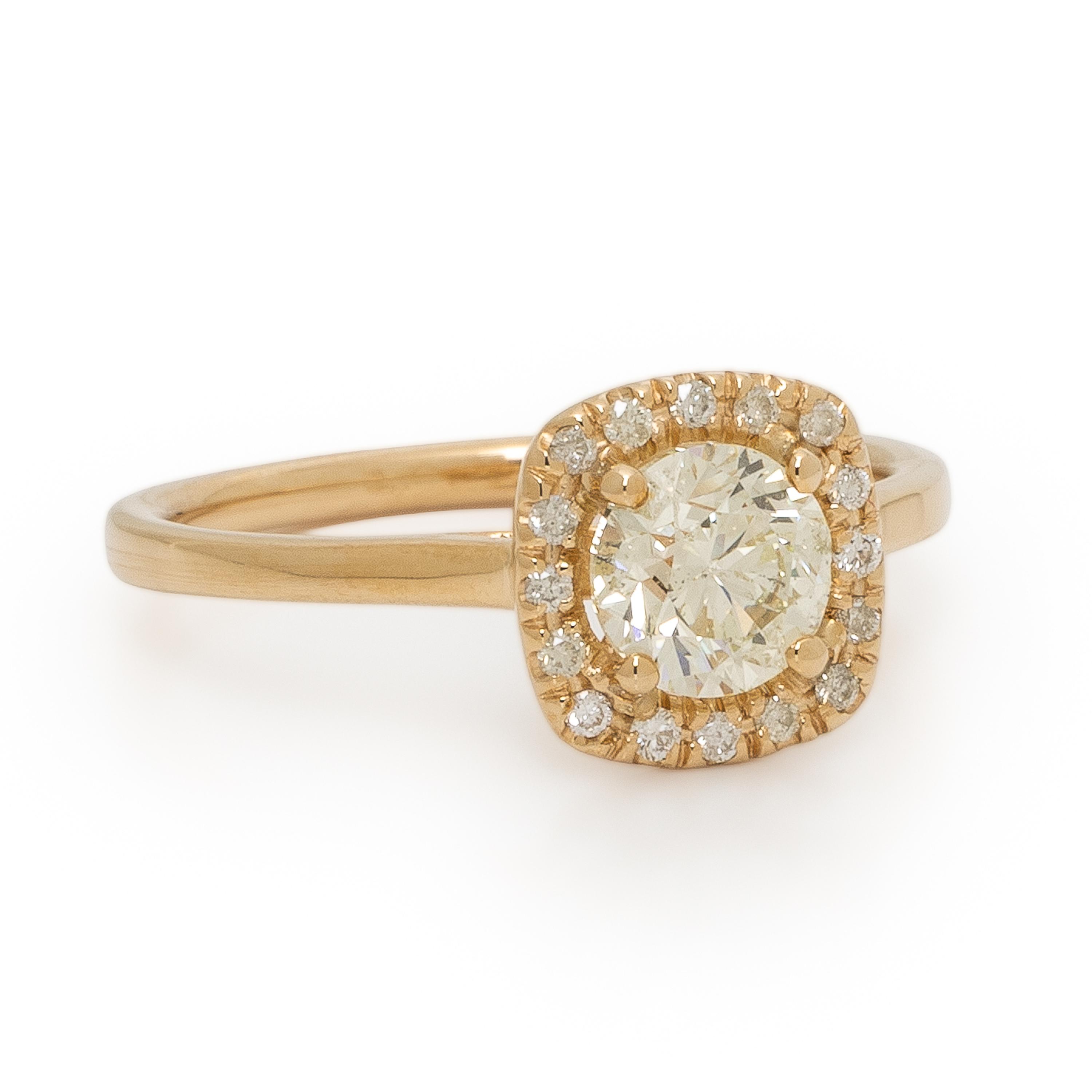Diamond and Yellow Gold Ring