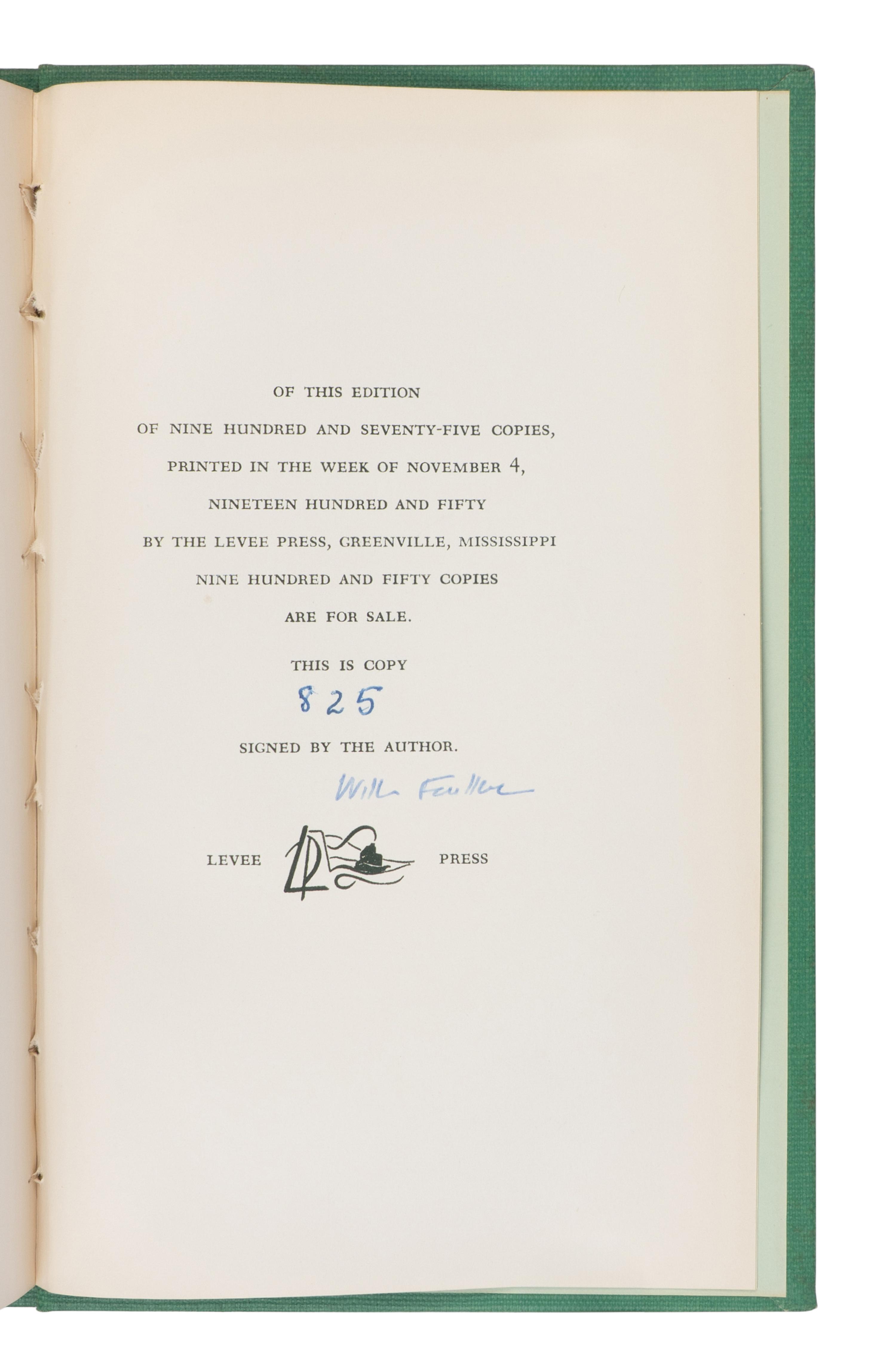 FAULKNER, William (1897-1962). Notes on a Horse Thief . Greenville, MS: The Levee Press, 1950.