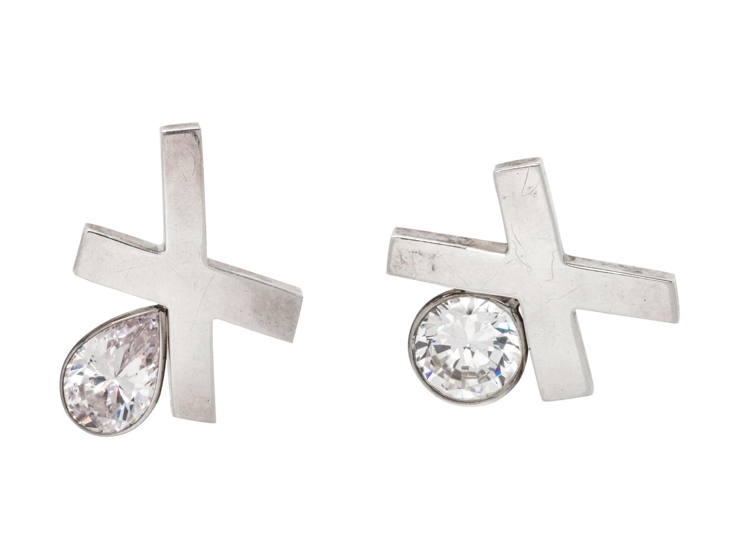 A Group of Sterling Silver and Crystal Brooches, M&J Savitt,