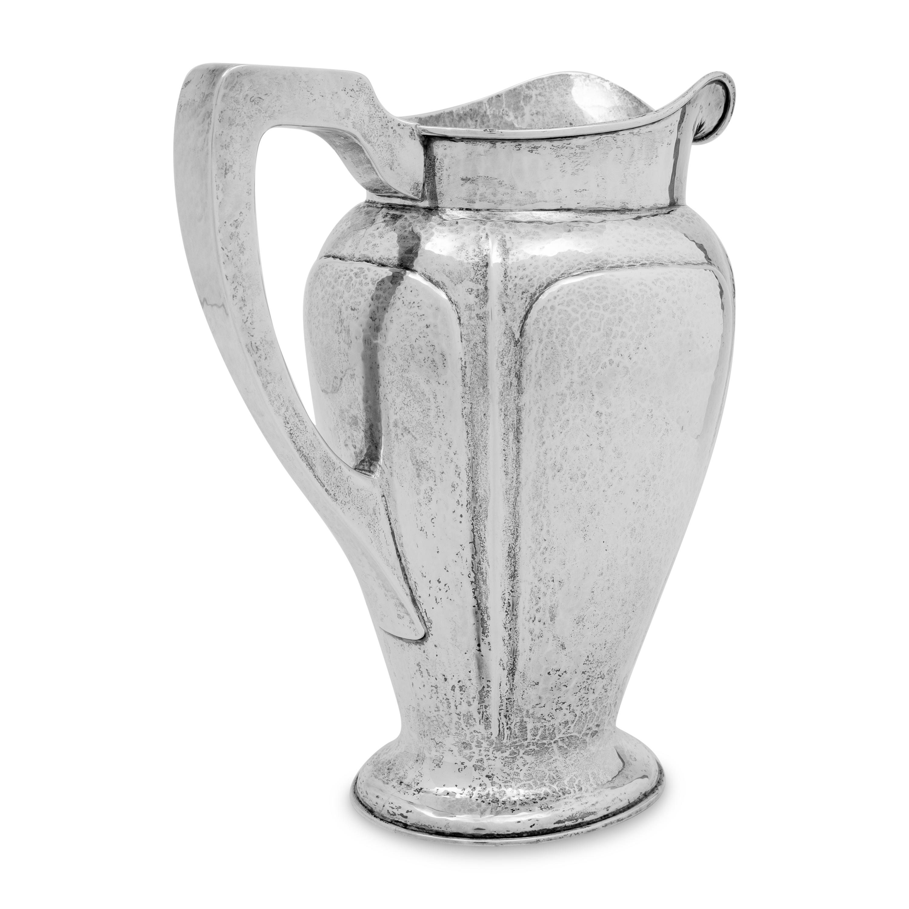 An American Arts and Crafts Silver Pitcher