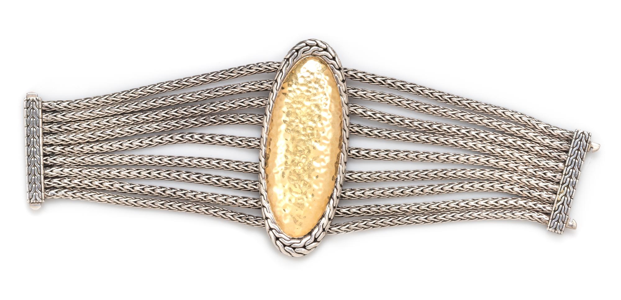 A Sterling Silver and 22 Karat Yellow Gold 'Palu' Bracelet, John Hardy, 71.55 dwts.