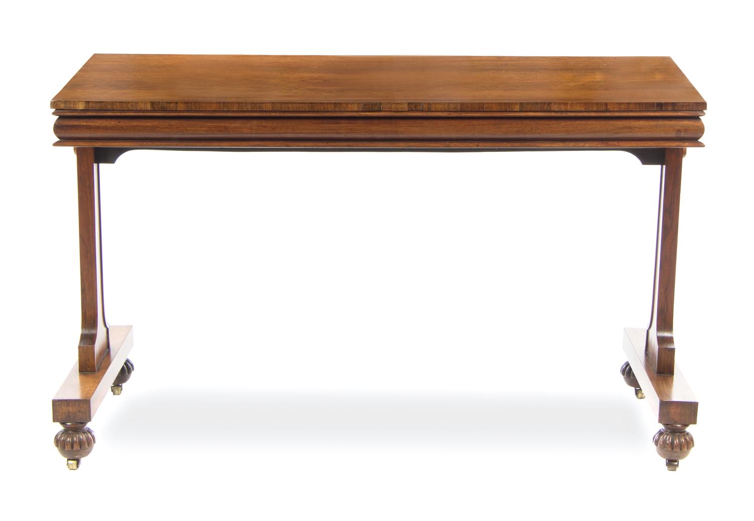 A William IV Mahogany Sofa Table Height 28 1/4 x width 47 1/2 x depth 23 1/4 inches. — 19TH CENTURY