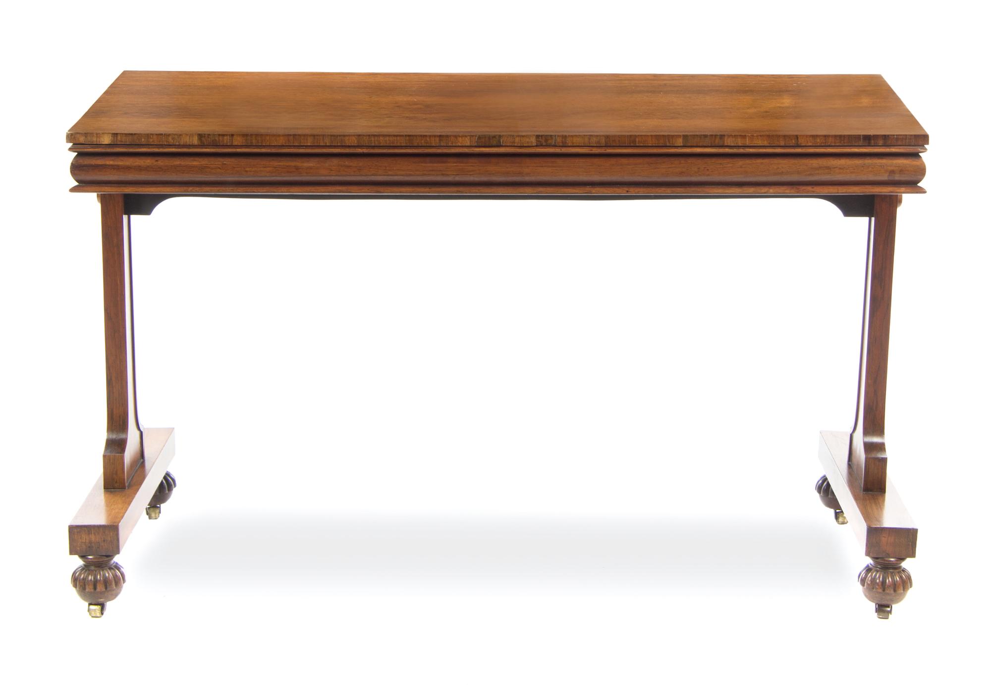 A William IV Mahogany Sofa Table Height 28 1/4 x width 47 1/2 x depth 23 1/4 inches. — 19TH CENTURY