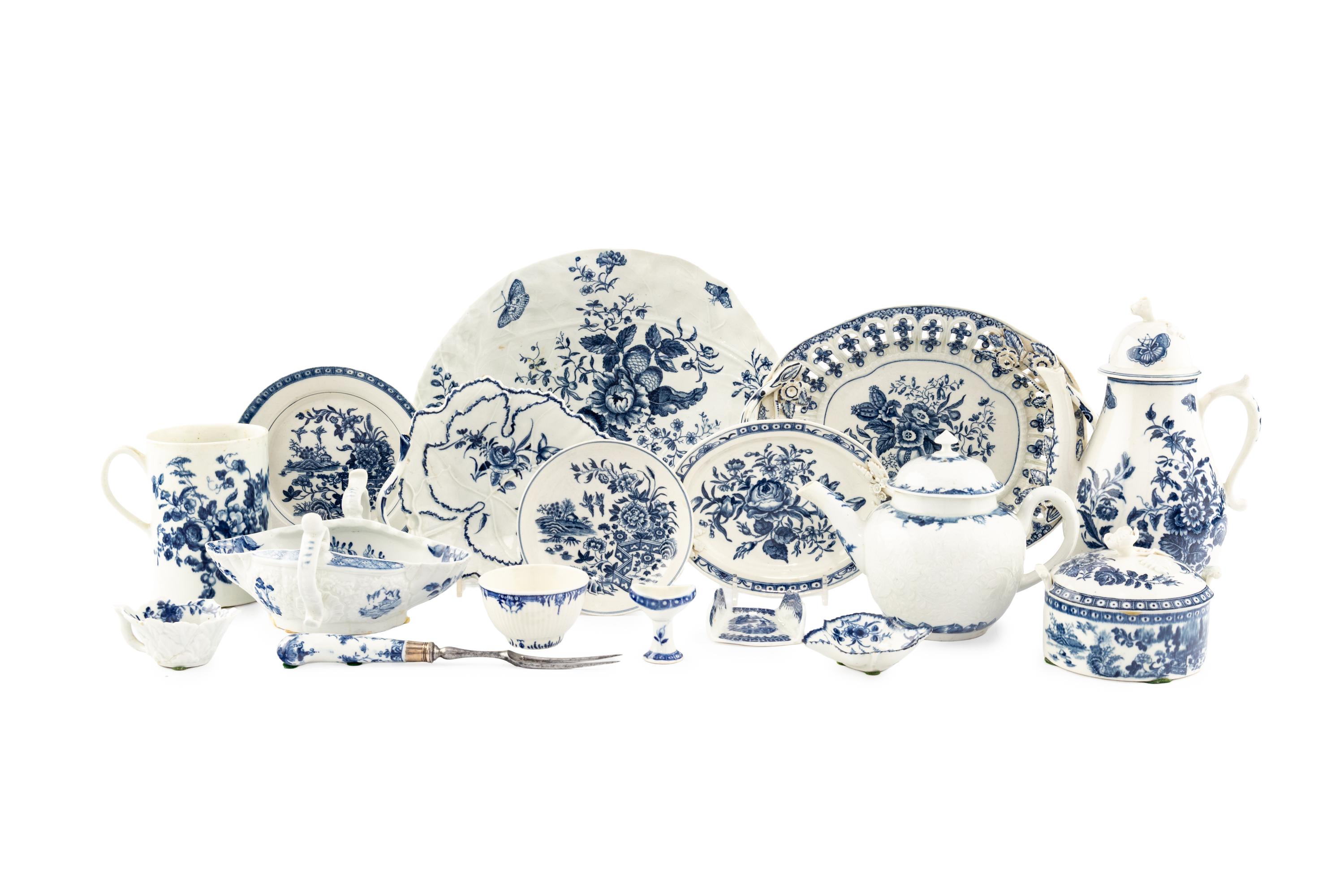 A Group of Worcester and Other Porcelain Table Articles