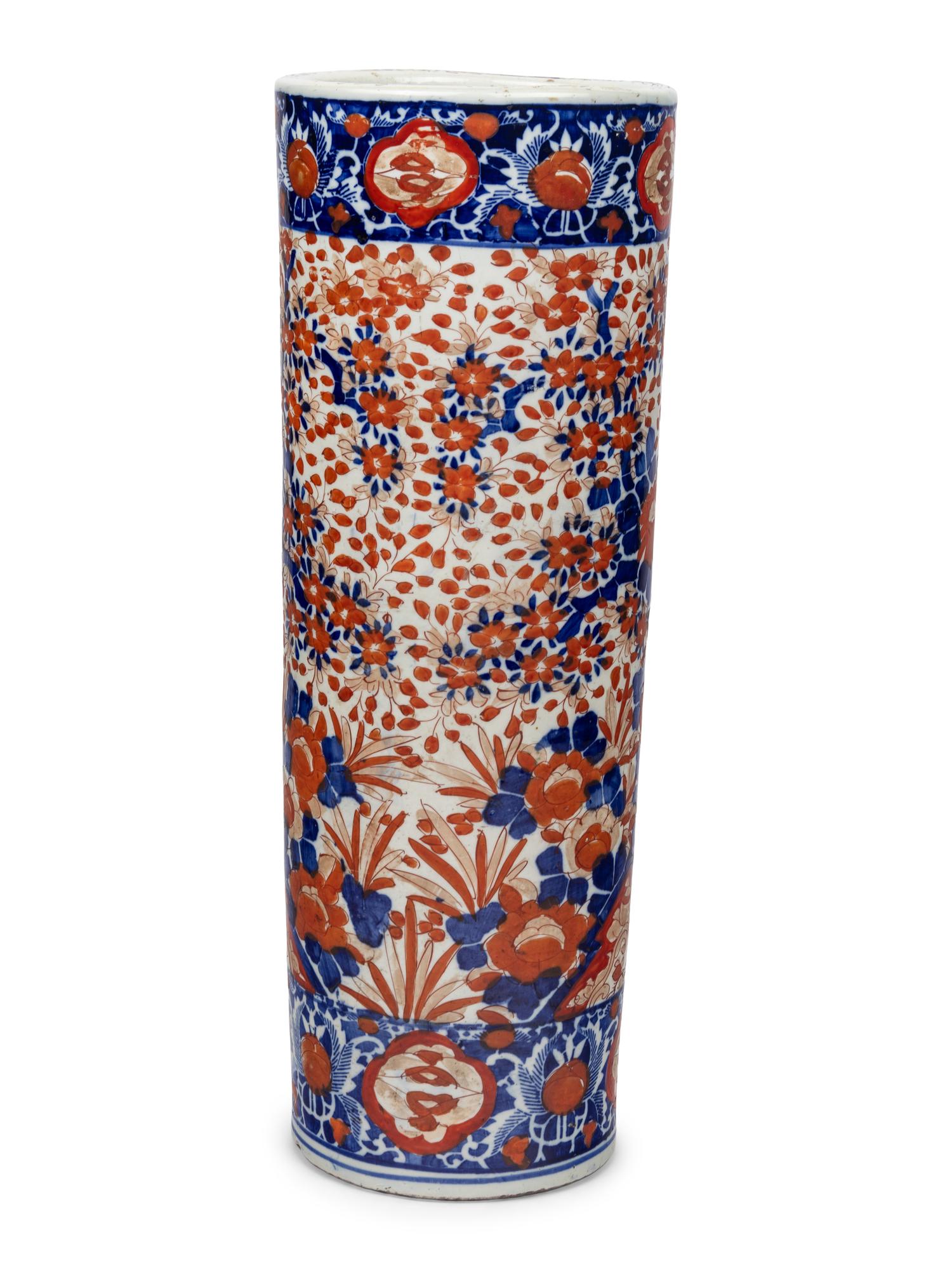 A Japanese Porcelain Umbrella Stand