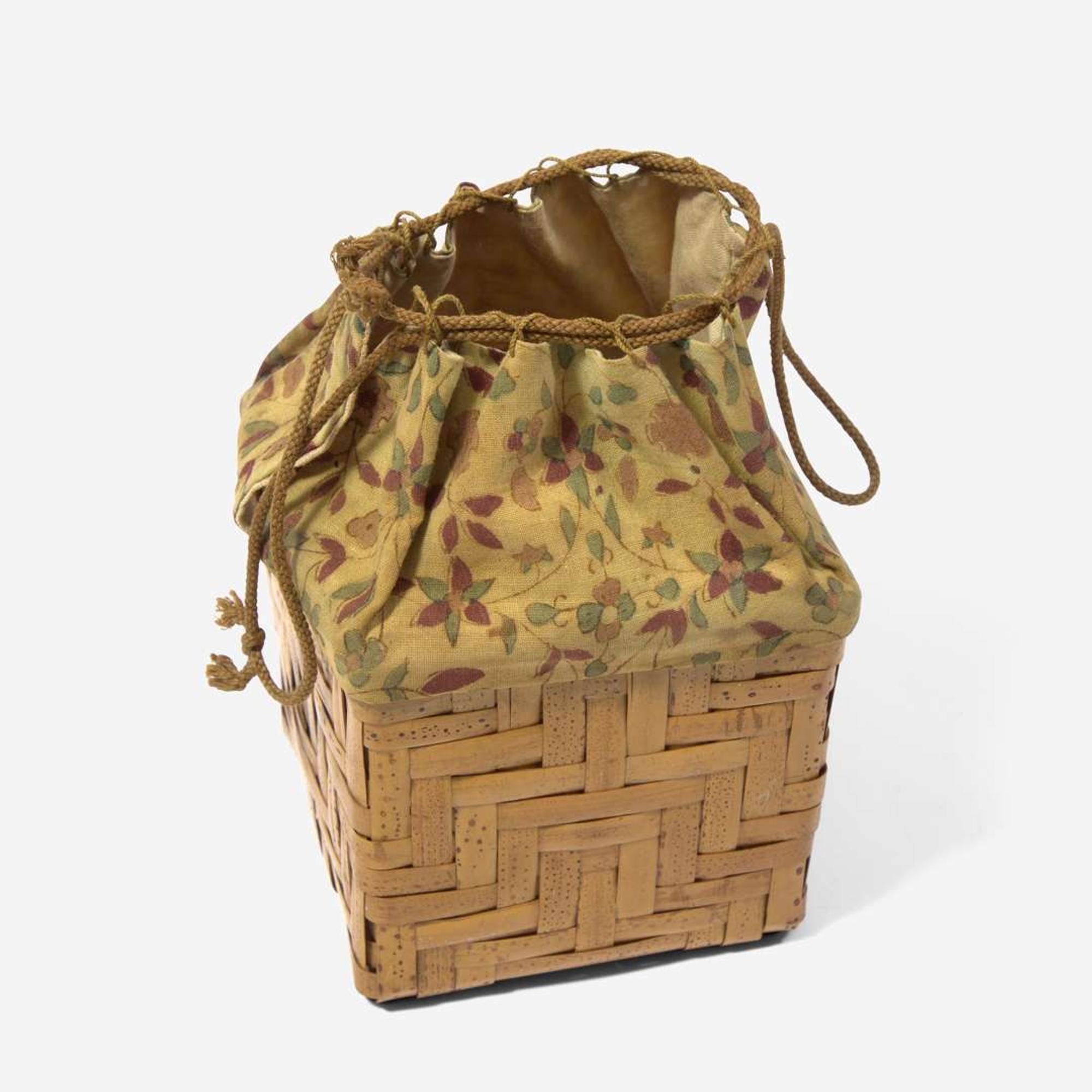 Ed Rossbach (American, 1914-2002) Bamboo Box-Form Basket, USA, circa 1960s