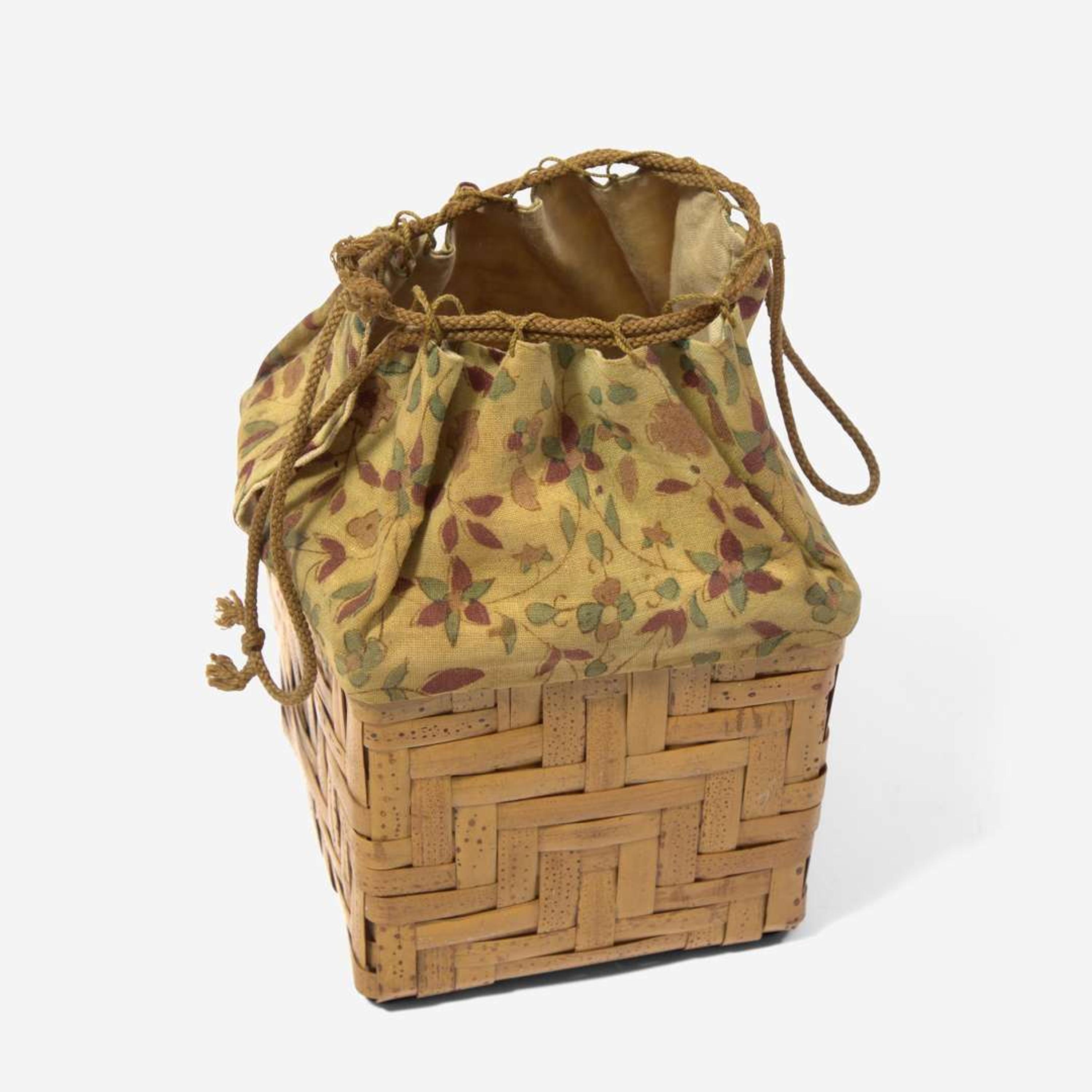 Ed Rossbach (American, 1914-2002) Bamboo Box-Form Basket, USA, circa 1960s
