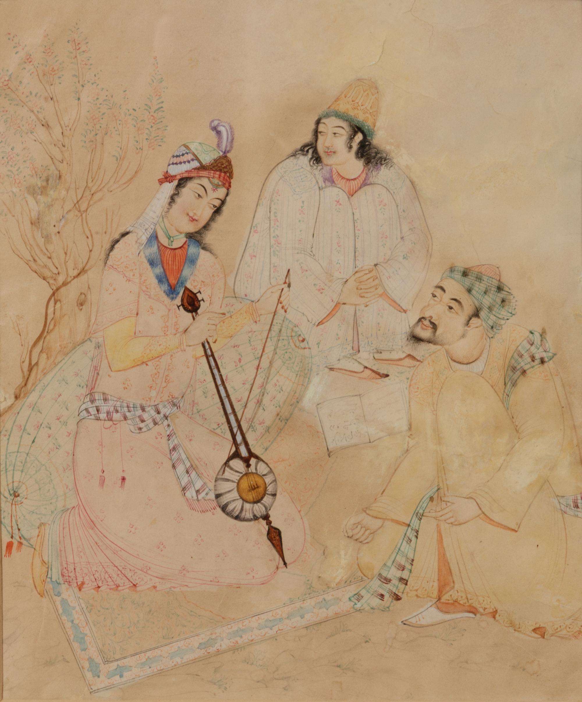Three Indian Miniature Paintings