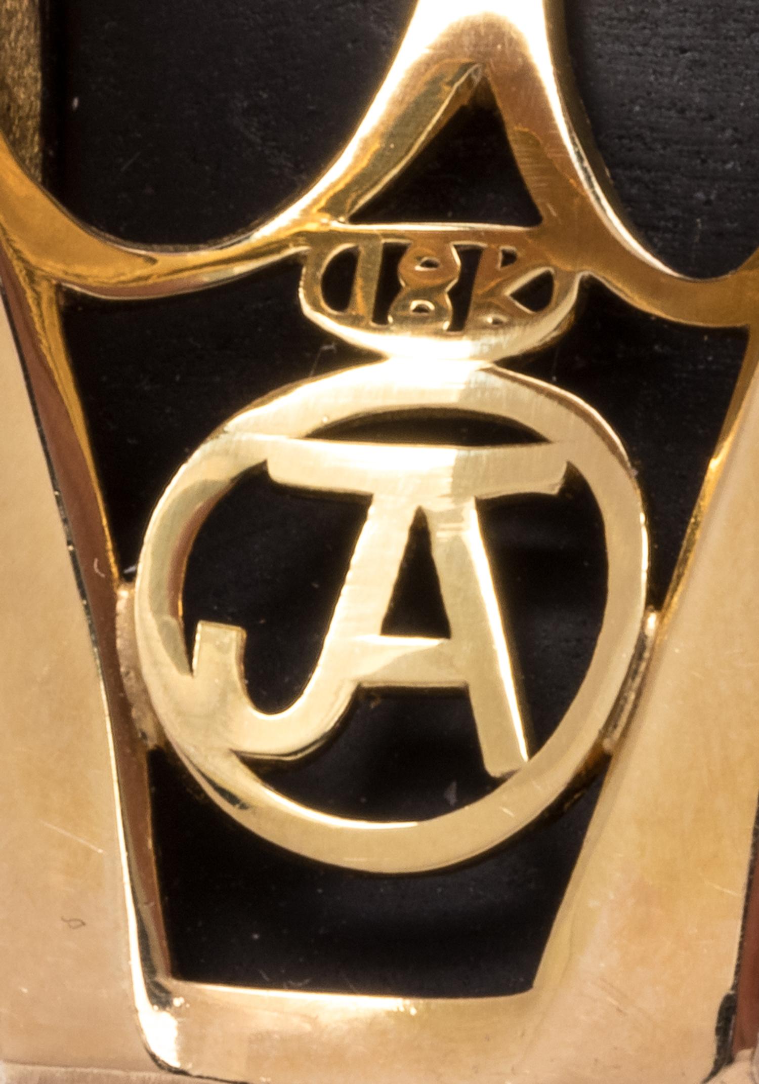 An 18 Karat Yellow Gold, Diamond and Druzy Onyx Ring, Jorge Adeler,