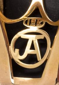 An 18 Karat Yellow Gold, Diamond and Druzy Onyx Ring, Jorge Adeler,