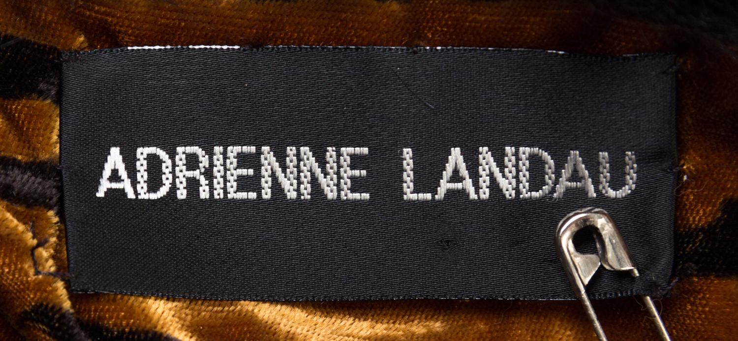 An Adrienne Landau Velvet Tiger Print Coat,