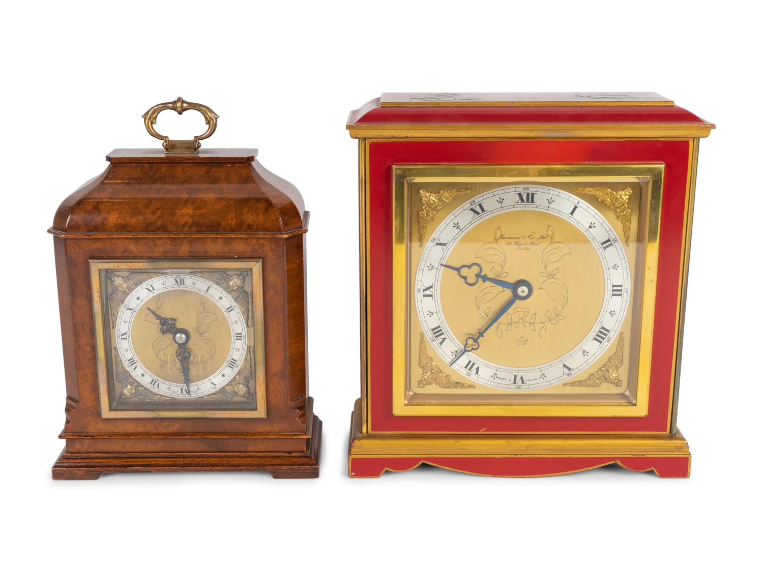 Two Elliott Clocks Retailed by Garrard and Company