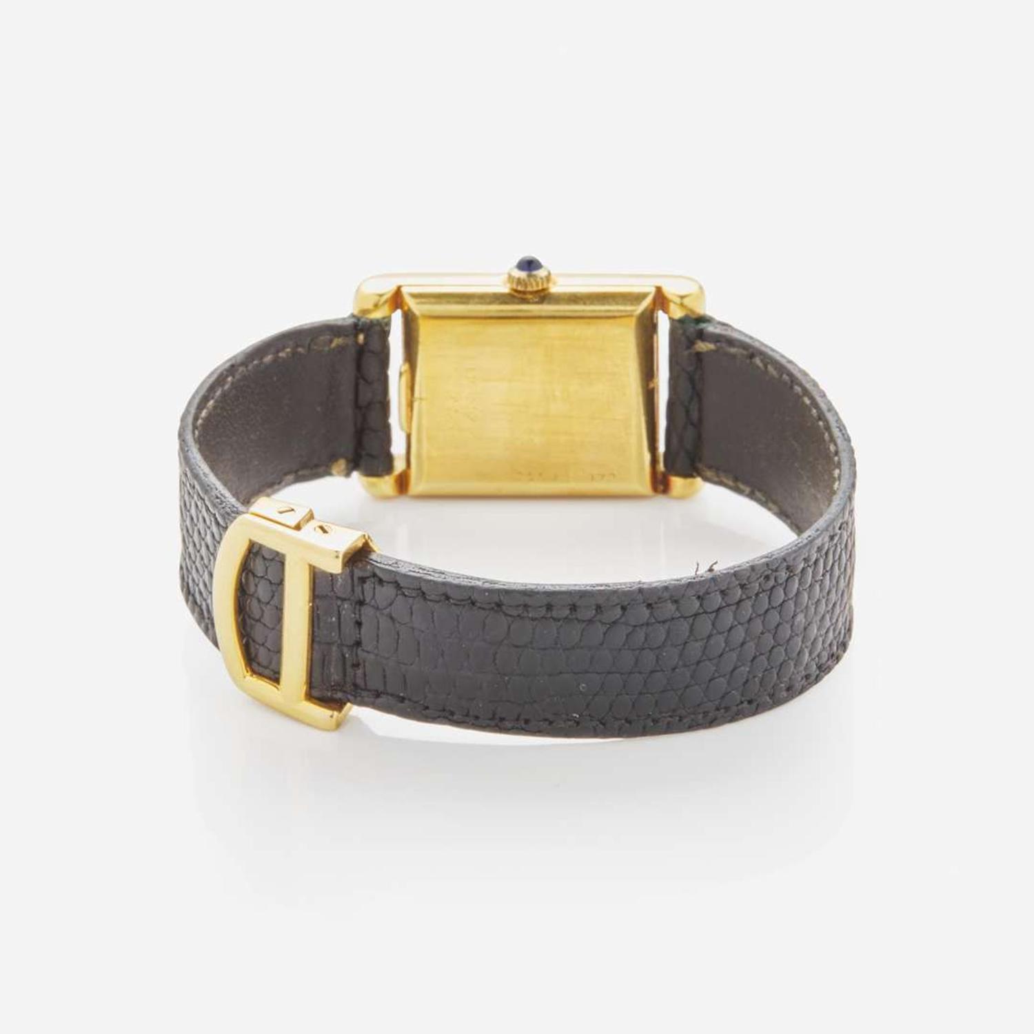 Ladies 18K Yellow Gold Cartier Tank Wristwatch Cartier NY, 1971