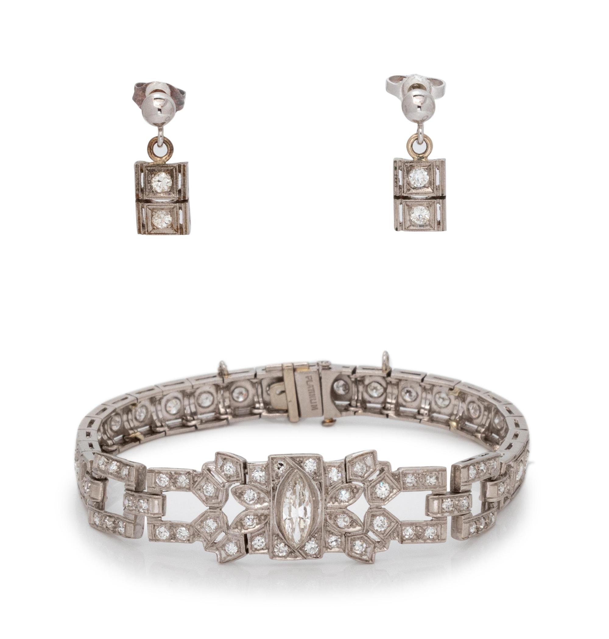 ART DECO, DIAMOND BRACELET
