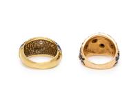 COLLECTION OF DIAMOND AND ENAMEL RINGS