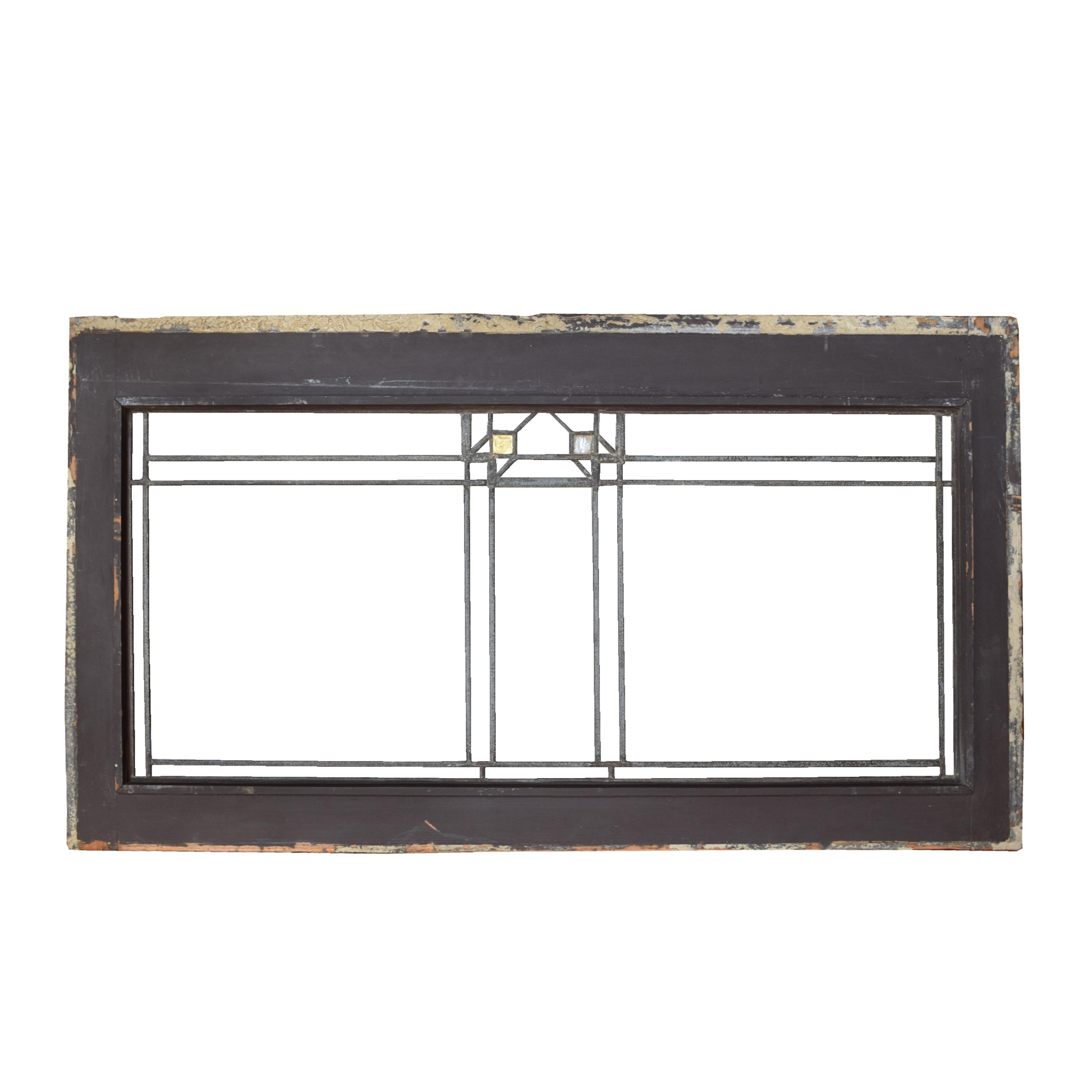 A Frank Lloyd Wright Window from the Oscar Steffens House 39.5" W x 1.5" D x 21.5" H — United States, Circa 1909