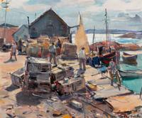 Carl William Peters (American, 1897–1980) — The Working Harbor