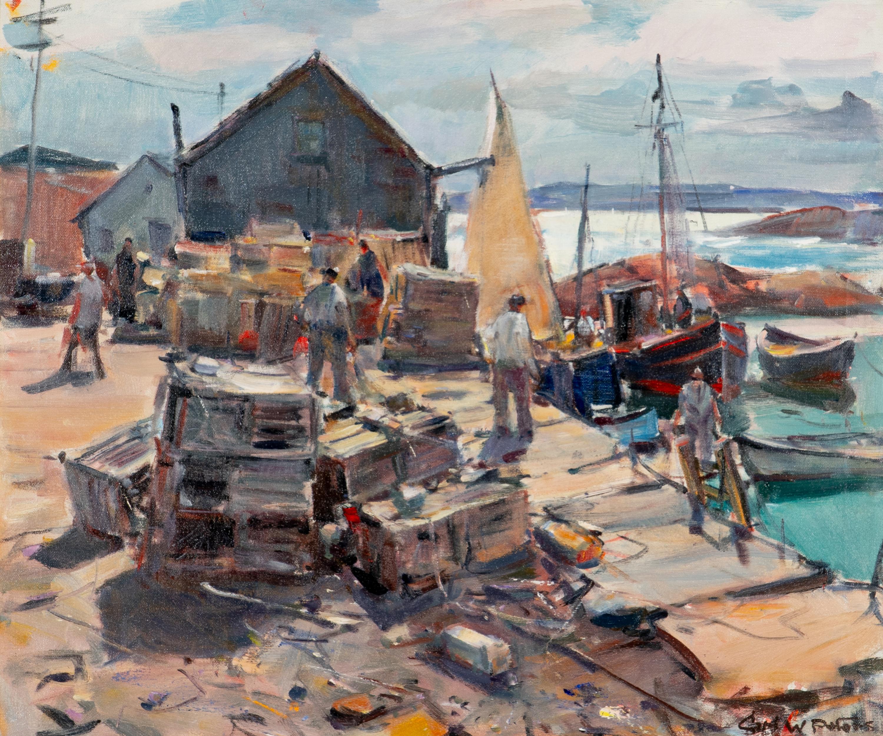 Carl William Peters (American, 1897–1980) — The Working Harbor