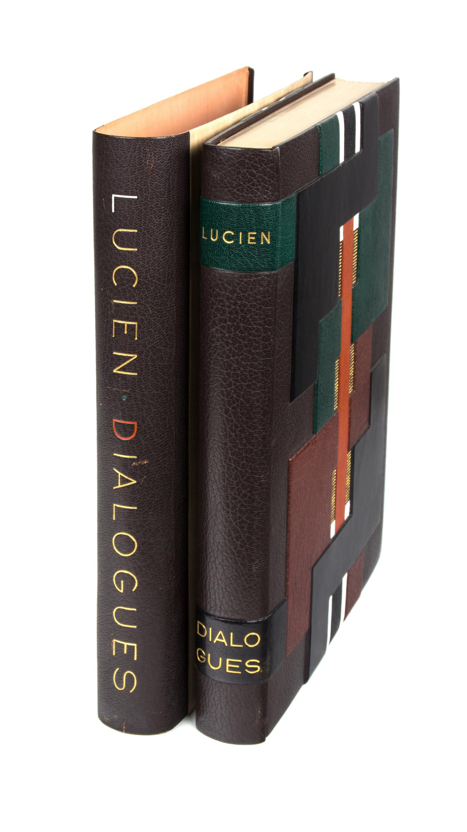 (LAURENS, HENRI) LUCIEN DE SAMOSATE [LUCIAN]. Dialogues. Paris, [1951]. Limited. Bound by Robert Bonfils. Signed.