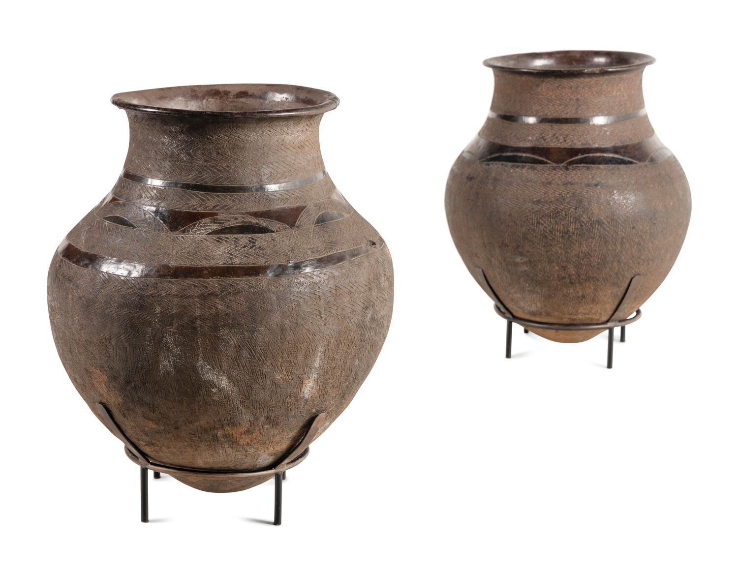Two Neolithic Style Pottery Jars