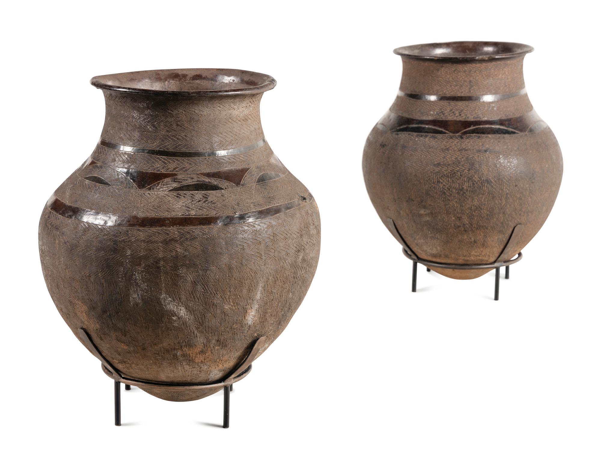 Two Neolithic Style Pottery Jars