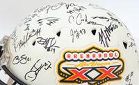 A 2006 Chicago Rush Team Signed Autograph Arena Bowl XX Football Helmet Presented to Mike Ditka Formerly Displayed at Mike Ditka's Restaurant
