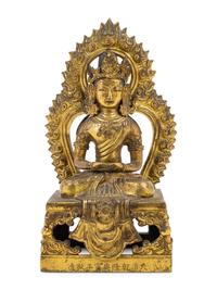 A Gilt Bronze Figure of Amitayus