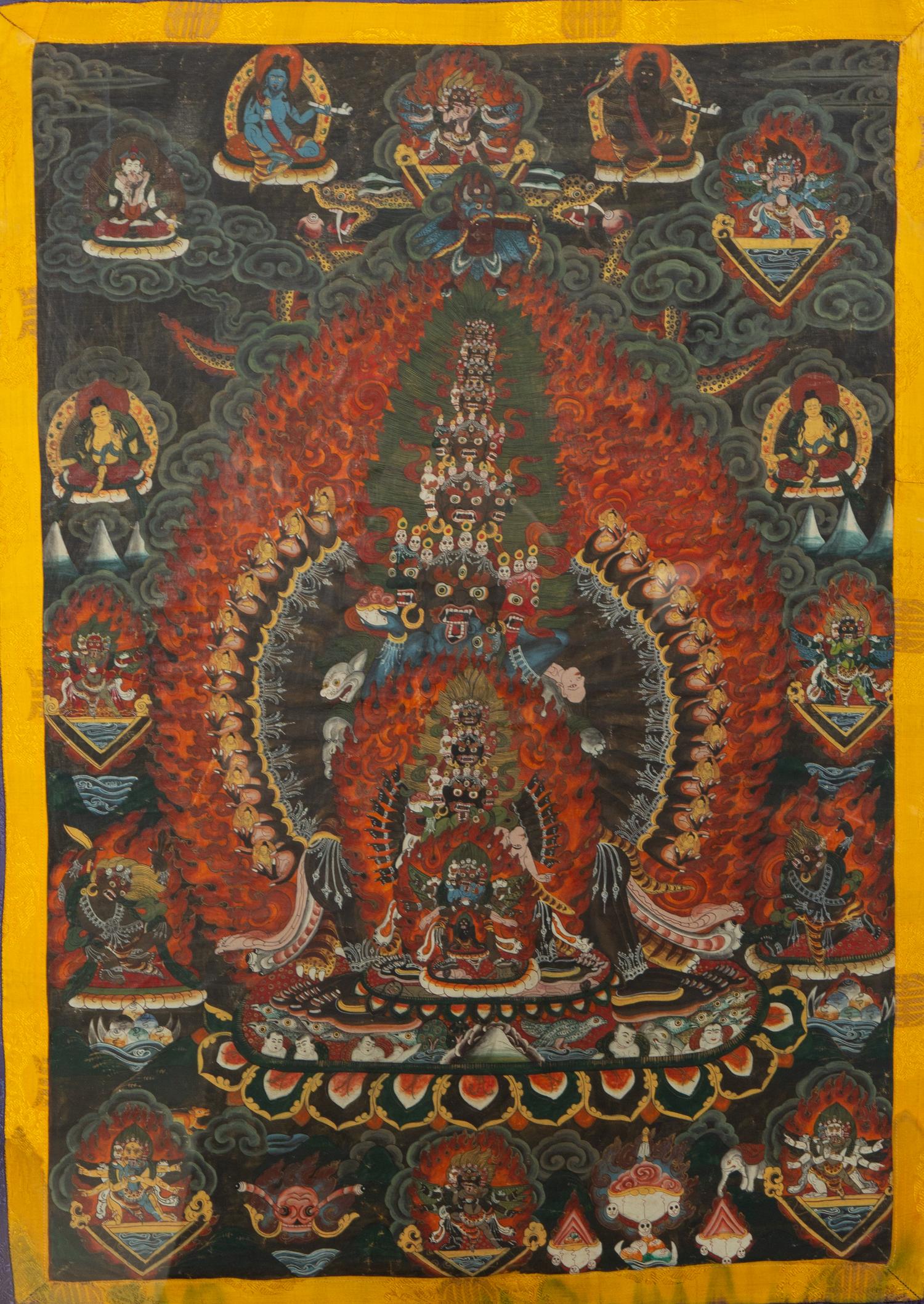 A Tibetan Buddhist Chemchok Heruka Thankgka