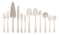 An American Silver Plate Flatware Service, Holmes & Edwards, 1951, in the May Queen pattern, designed by Edward J. Conroy; 98 items tot