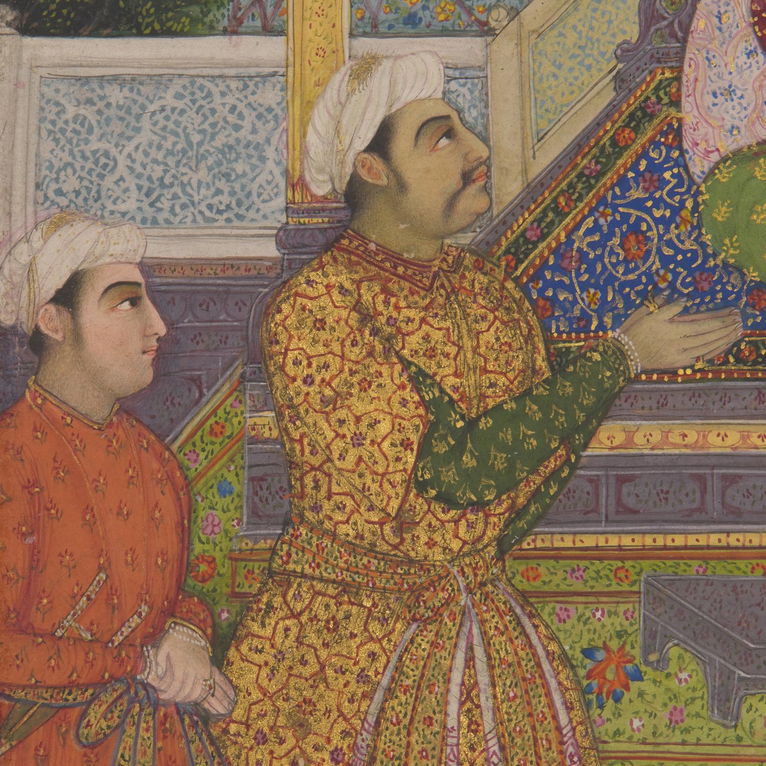 A Painting of Emperor Jahagir Enthroned, Delhi, Circa 1800