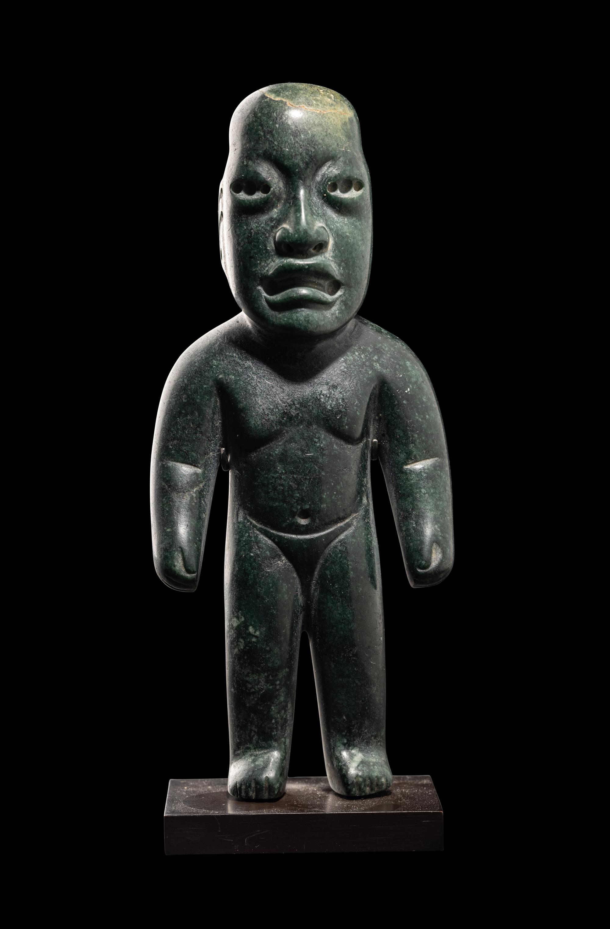 An Olmec Jade Standing Figure
