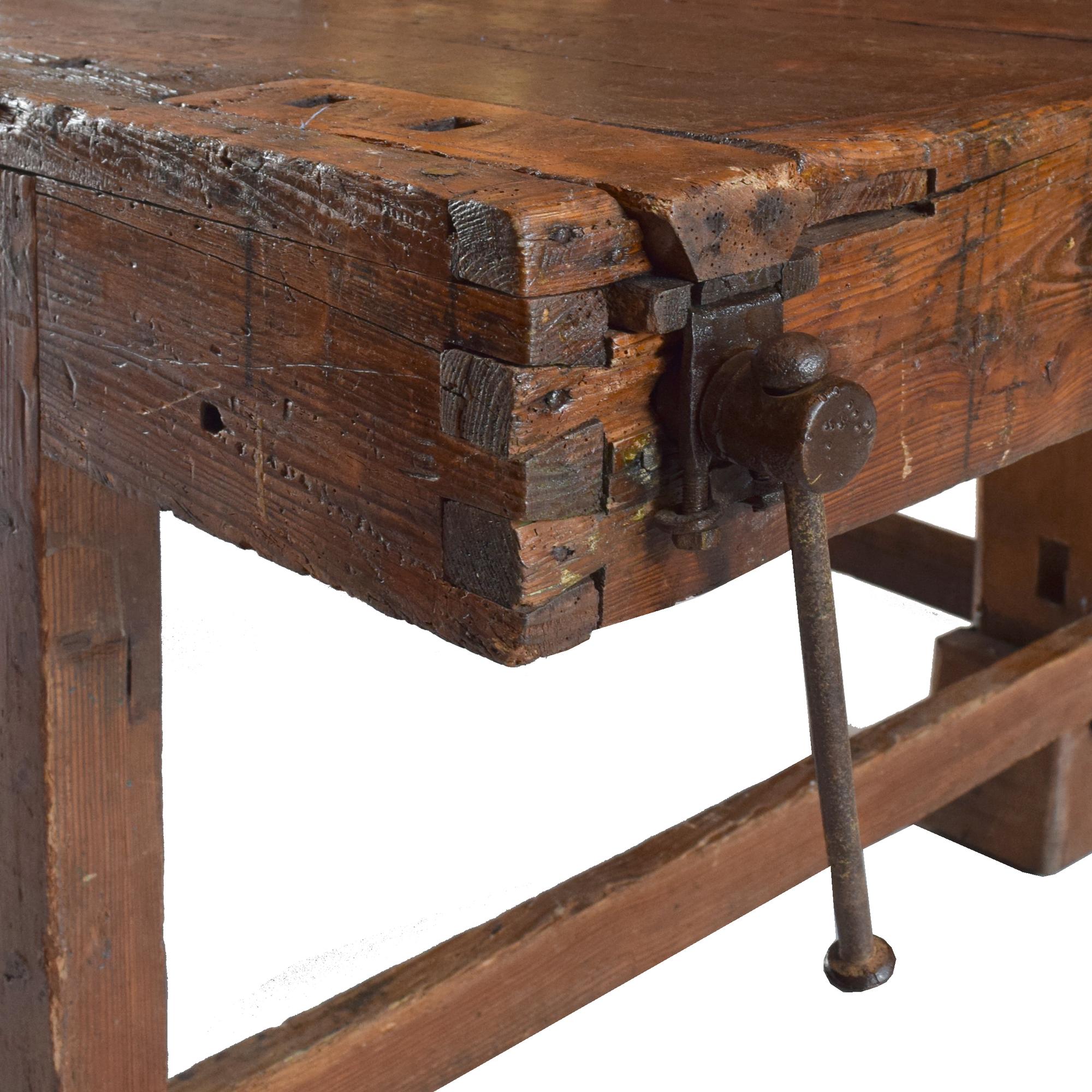A Woodworker's Table 151" W x 43" D x 34" H — Italy, Circa 1900