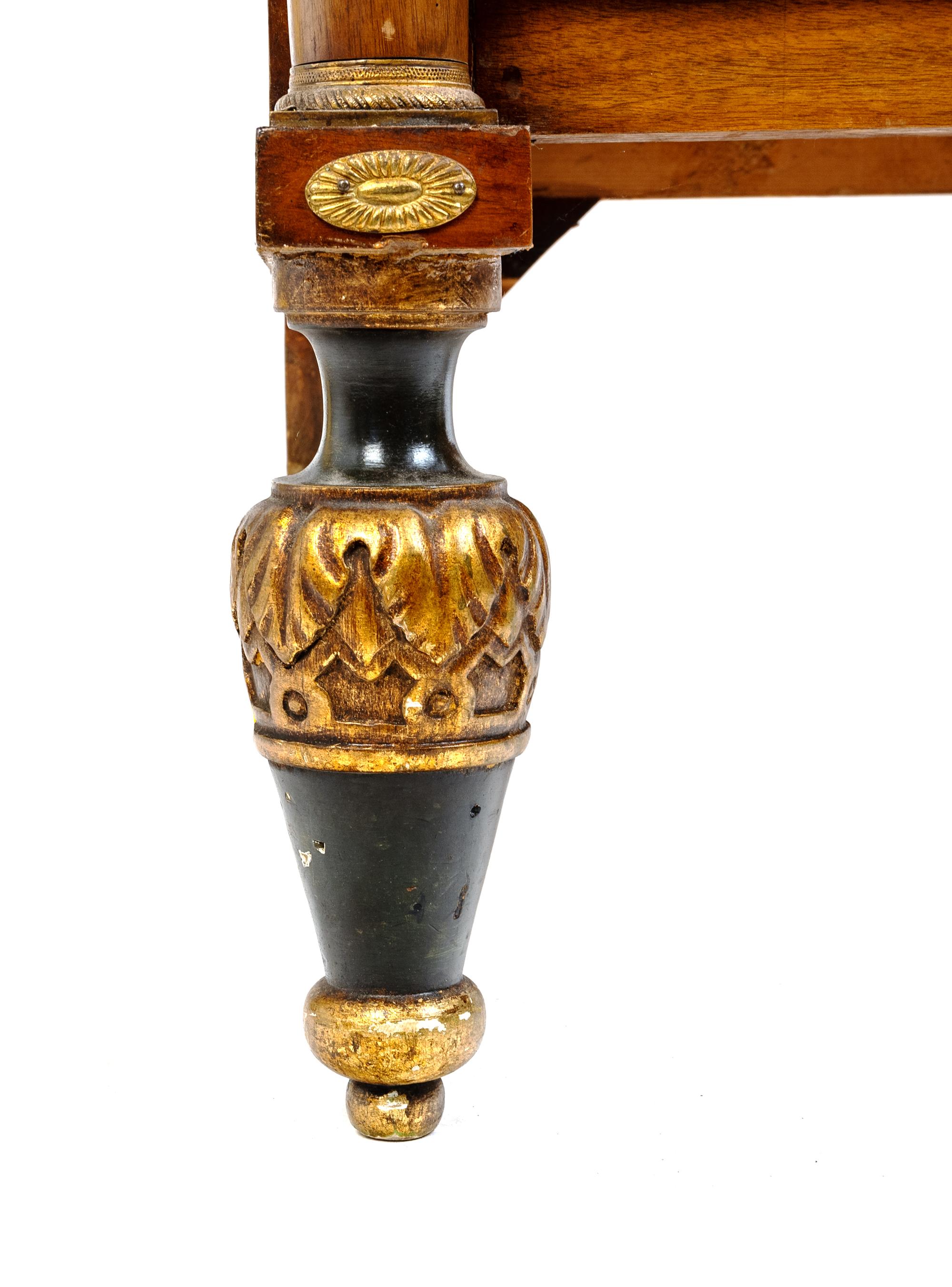 A Northern European Mahogany Marble-Top Commode with Painted Feet — FIRST HALF 19TH CENTURY