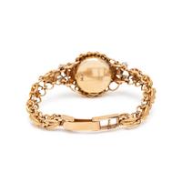BIRKS, YELLOW GOLD AND CULTURED PEARL SURPRISE WATCH