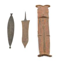 A Chokwe Knife and Sheath Length of sheath 19 inches. — CONGO/NAMIBIA, 19TH/20TH CENTURY