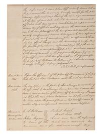 [SLAVERY & ABOLITION]. Manuscript court document related to the sale of an enslaved woman named "Frances," Fayette County, TX, 1857.
