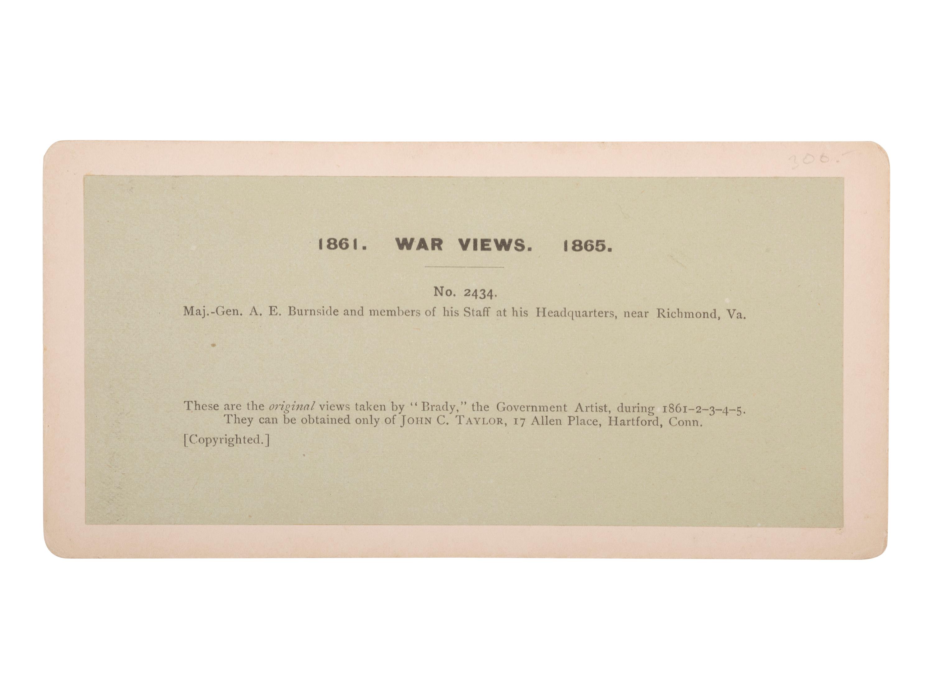 [CIVIL WAR]. A group of items related to Brevet Brigadier General Lewis RICHMOND (1824-1894).
