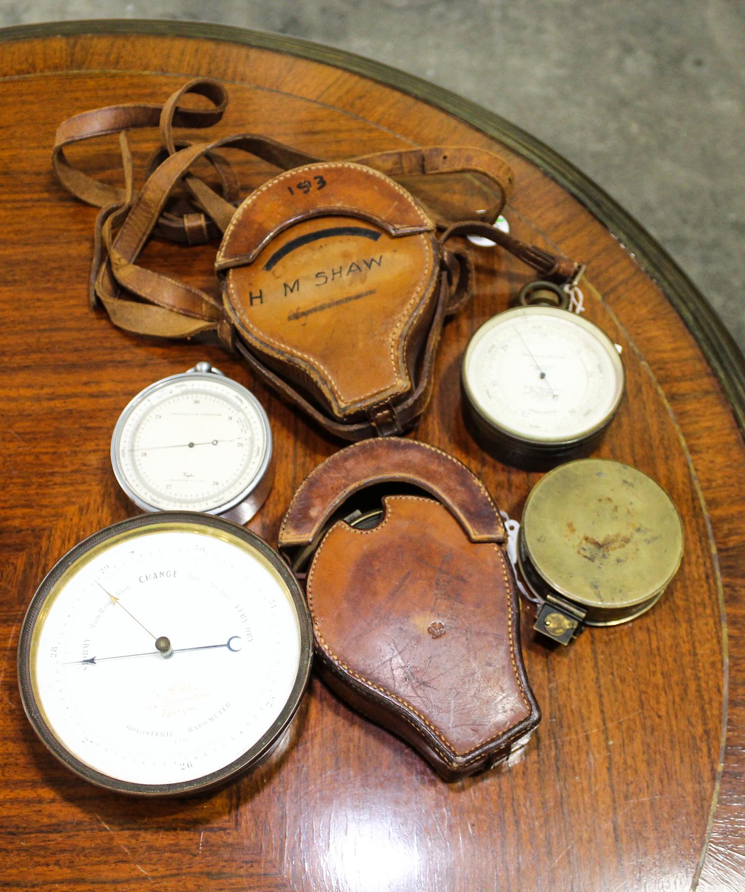 A Collection of Hand-Held Barometers and Altimeters — 19TH CENTURY AND LATER